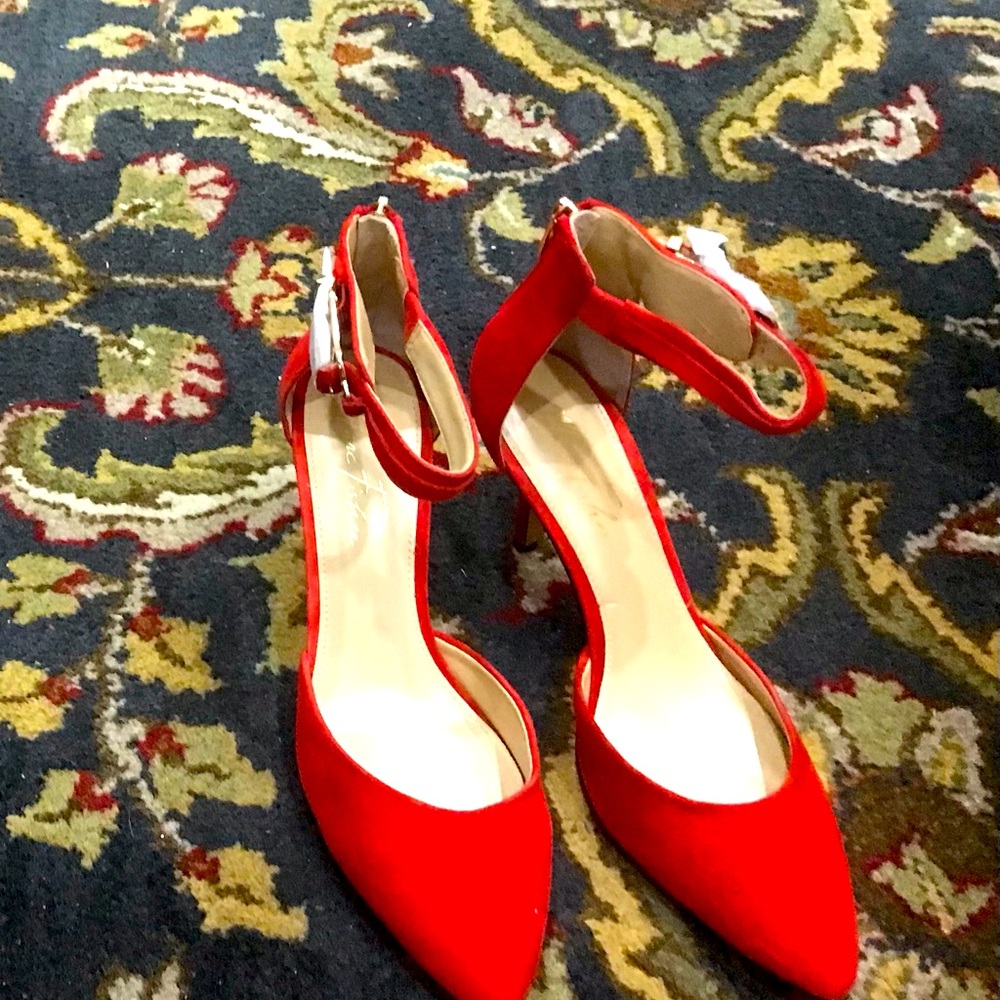 Mac Fischer red suede shoes size 8